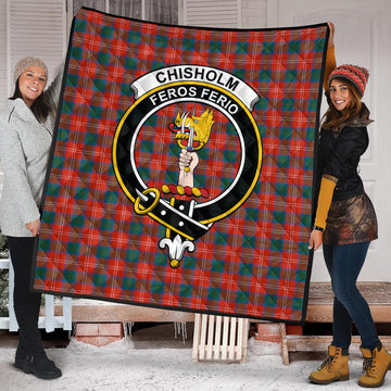 chisholm-ancient-tartan-quilt-with-family-crest