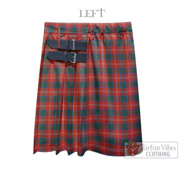 Chisholm Ancient Tartan Men's Pleated Skirt - Fashion Casual Retro Scottish Kilt Style