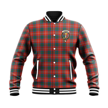 Chisholm Ancient Tartan Baseball Jacket with Family Crest