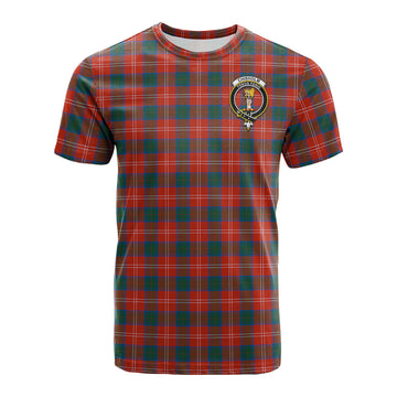 Chisholm Ancient Tartan T-Shirt with Family Crest