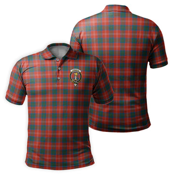Chisholm Ancient Tartan Men's Polo Shirt with Family Crest