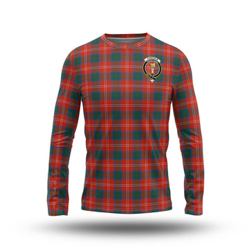 Chisholm Ancient Tartan Long Sleeve T-Shirt with Family Crest