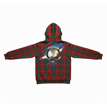 Chisholm Clan Crest In Me Tartan Kid Hoodie Scotland Flag Style