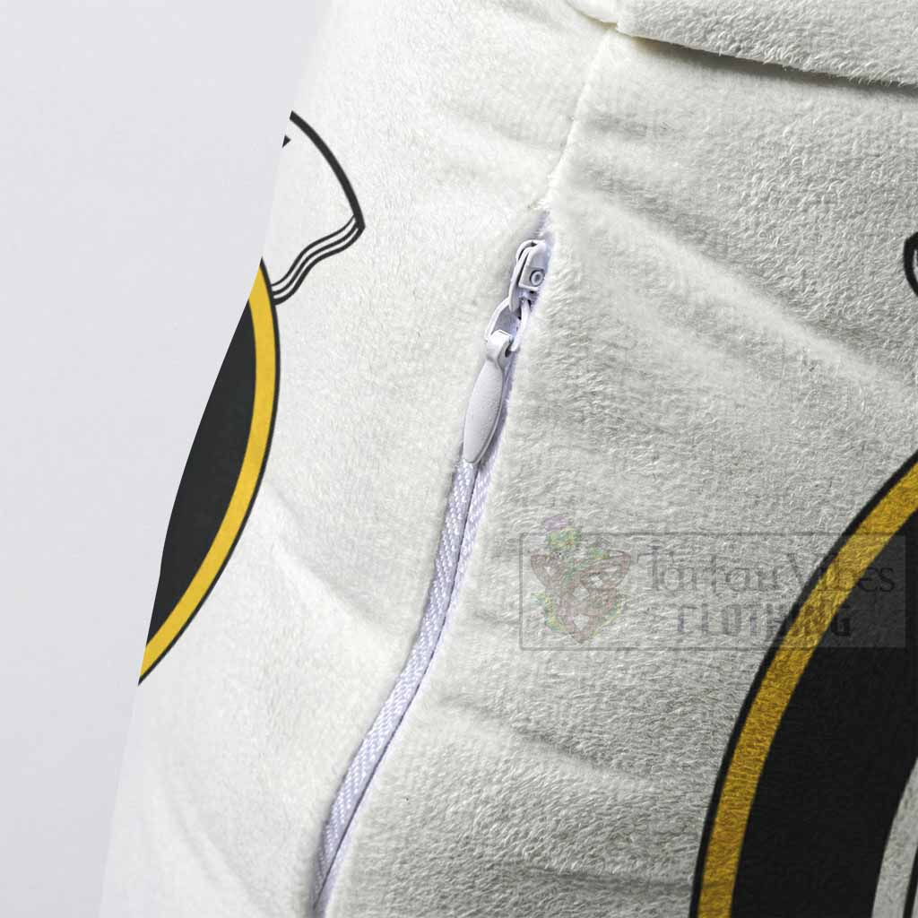 Chisholm Clan Crest Shaped Throw Pillow, Scottish Clan Badge Decorative Pillow