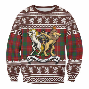 Chisholm Clan Tartan Crest Christmas Sweatshirt Coat of Arms Funny Style