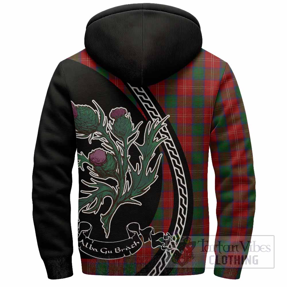 Chisholm Family Crest Tartan Sherpa Hoodie Alba Thistle Inspired - Tartan Vibes Clothing