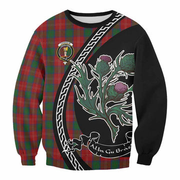 Chisholm Family Crest Tartan Sweatshirt Alba Thistle Inspired