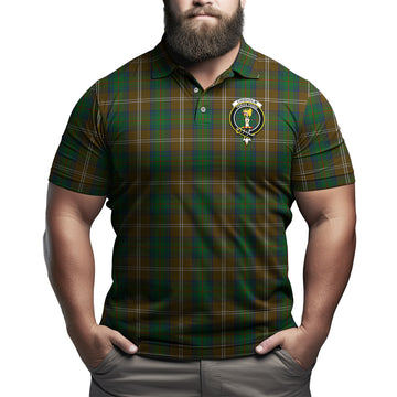 Chisholm Hunting Tartan Men's Polo Shirt with Family Crest
