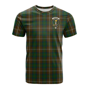 Chisholm Hunting Tartan T-Shirt with Family Crest