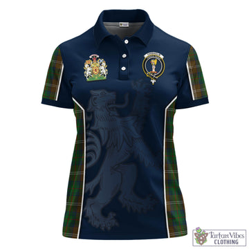 Chisholm Hunting Tartan Women's Polo Shirt with Family Crest and Lion Rampant Vibes Sport Style