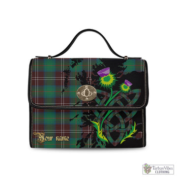 Chisholm Hunting Ancient Tartan Waterproof Canvas Bag with Scotland Map and Thistle Celtic Accents