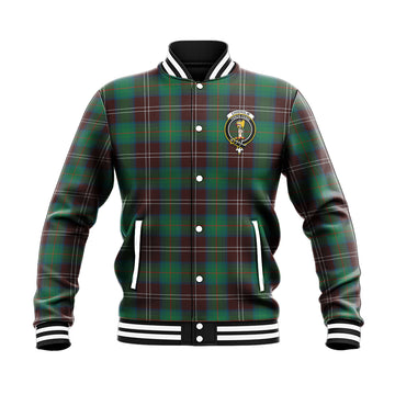 Chisholm Hunting Ancient Tartan Baseball Jacket with Family Crest