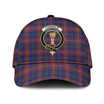 Chisholm Hunting Modern Tartan Classic Cap with Family Crest