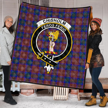chisholm-hunting-modern-tartan-quilt-with-family-crest