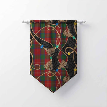 Chisholm Scottish Tartan Twisted Ropes Stylized Gonfalon