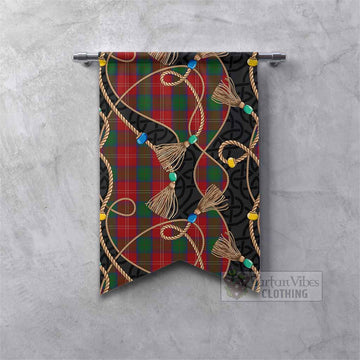 Chisholm Scottish Tartan Twisted Ropes Stylized Gonfalon
