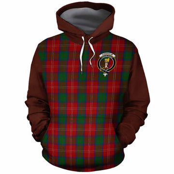 Chisholm Tartan Accent Cotton Hoodie with Family Crest