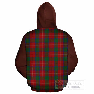 Chisholm Tartan Accent Cotton Hoodie with Family Crest