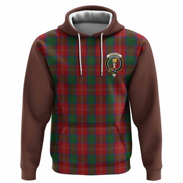 Chisholm Tartan Accent Hoodie with Family Crest