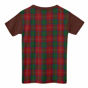 Chisholm Tartan Accent Kid T-shirt with Family Crest