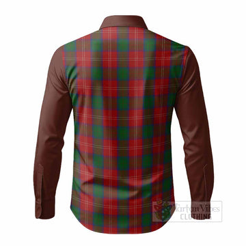 Chisholm Tartan Accent Long Sleeve Button Shirts with Family Crest