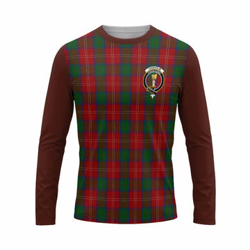 Chisholm Tartan Accent Long Sleeve T-Shirt with Family Crest