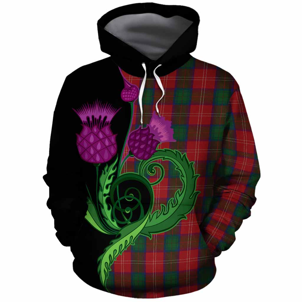 Chisholm Tartan Cotton Hoodie Traditional Scottish Thistle