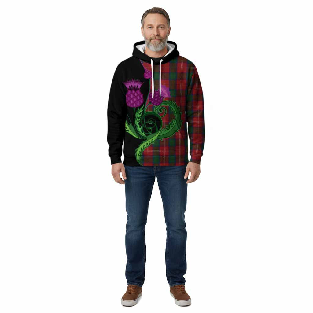 Chisholm Tartan Cotton Hoodie Traditional Scottish Thistle