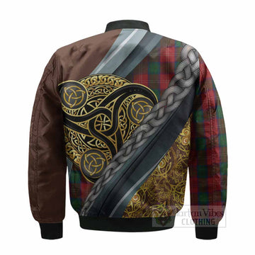 Chisholm Tartan Crest Bomber Jacket Scottish Triskele Celtic