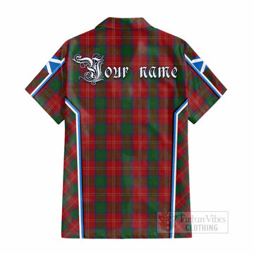 Chisholm Tartan Crest Cotton Hawaiian Shirt Scotland Coat of Arm Flag Style - Tartan Vibes Clothing