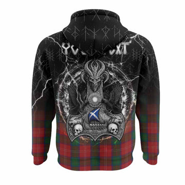 Chisholm Tartan Crest Hoodie Celtic Odin's Raven Legacy