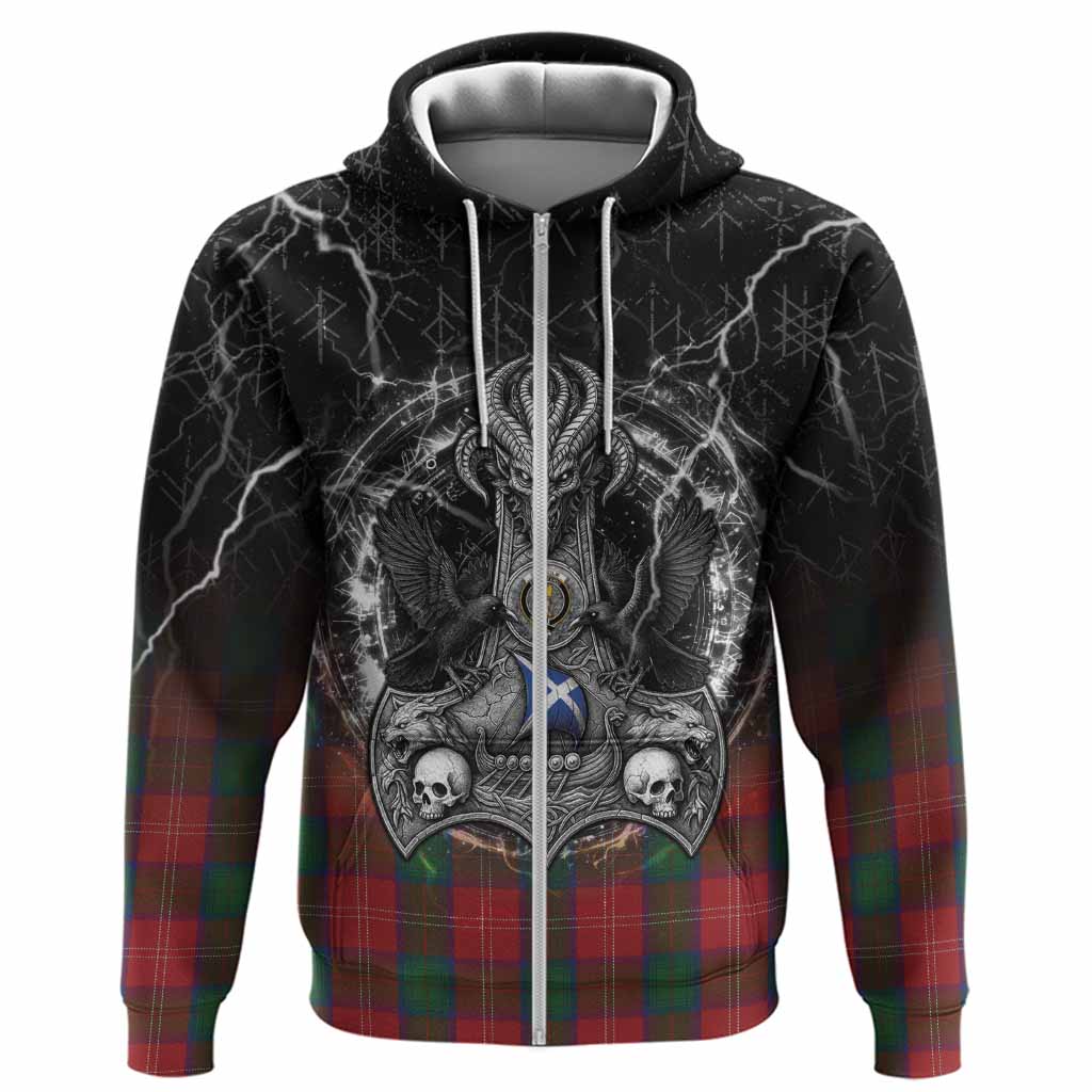 Chisholm Tartan Crest Hoodie Celtic Odin's Raven Legacy