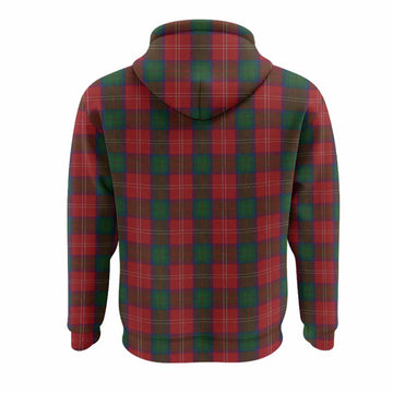 Chisholm Tartan Crest Hoodie Ferocious Lion Style