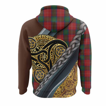 Chisholm Tartan Crest Hoodie Scottish Triskele Celtic