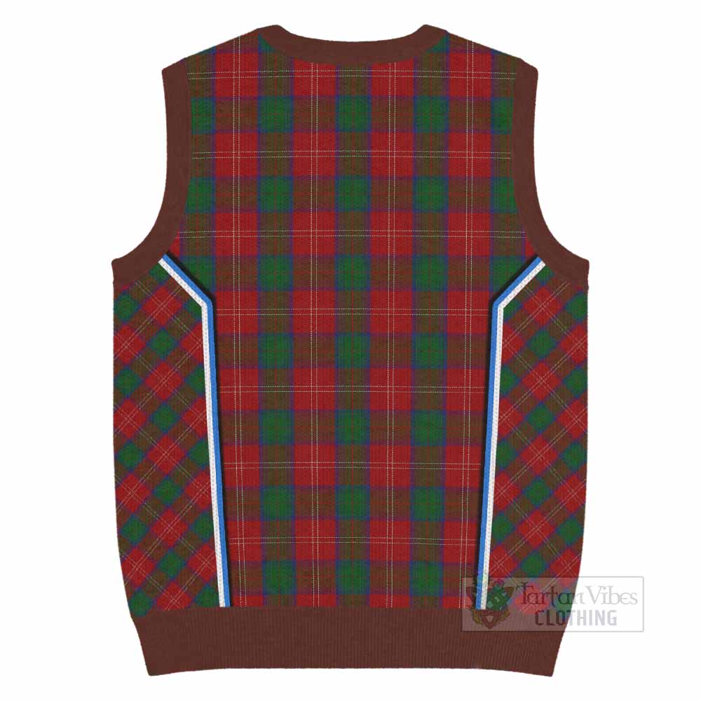 Chisholm Tartan Crest Knitted V-Neck Vest Scotland Coat of Arm Flag Style - Tartan Vibes Clothing