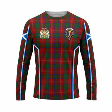 Chisholm Tartan Crest Long Sleeve T-Shirt Scotland Coat of Arm Flag Style - Tartan Vibes Clothing
