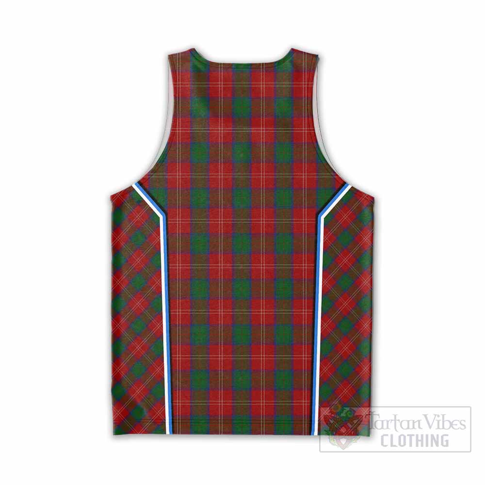 Chisholm Tartan Crest Men Tank Top Scotland Coat of Arm Flag Style - Tartan Vibes Clothing