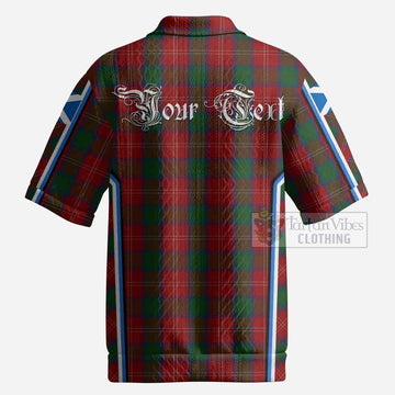 Chisholm Tartan Crest Men’s Polo Sweater Top Scotland Coat of Arm Flag Style