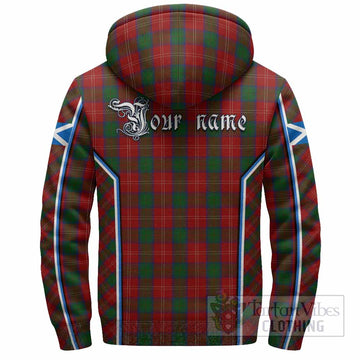 Chisholm Tartan Crest Sherpa Hoodie Scotland Coat of Arm Flag Style