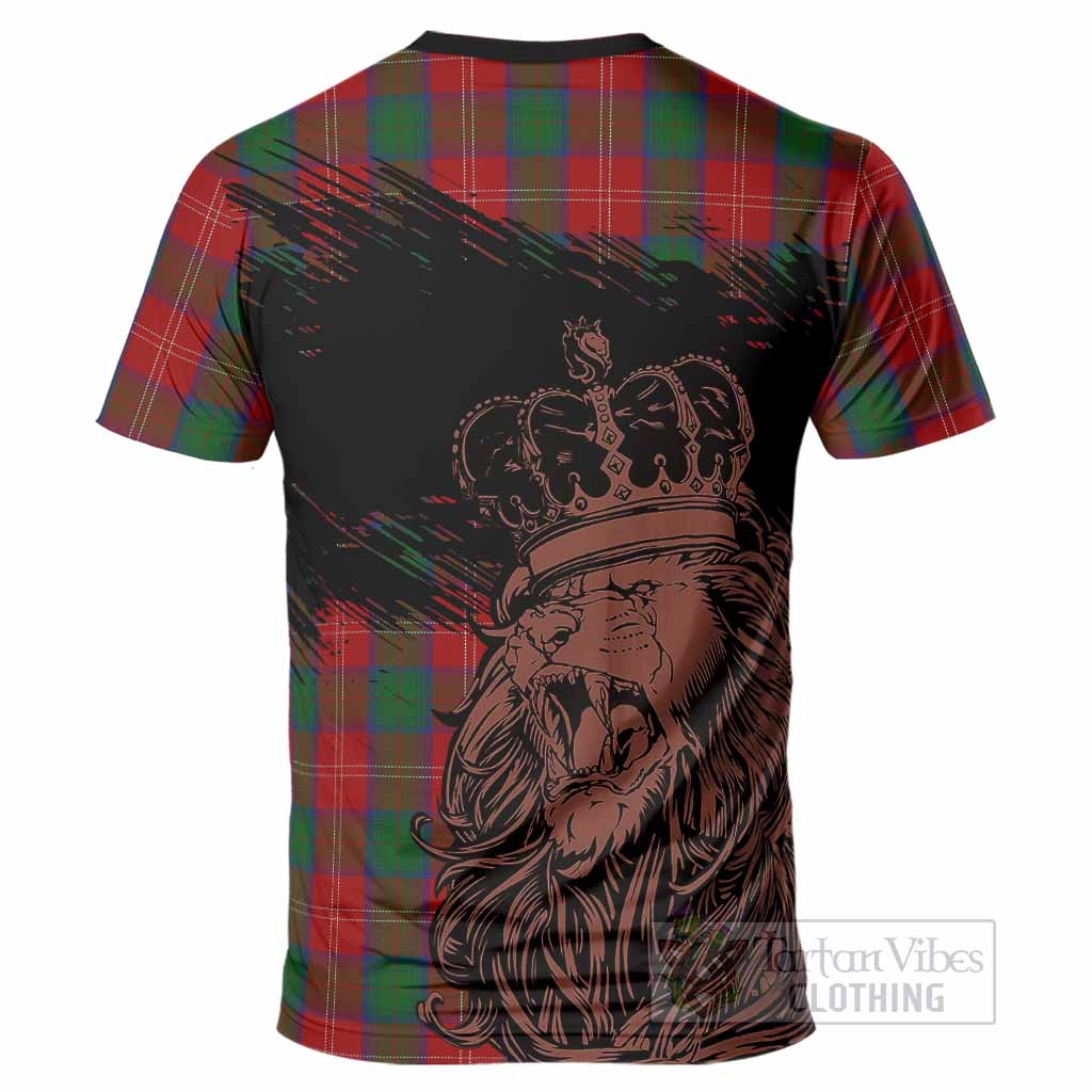 Chisholm Tartan Crest T-Shirt Crowned Lion Heritage Style