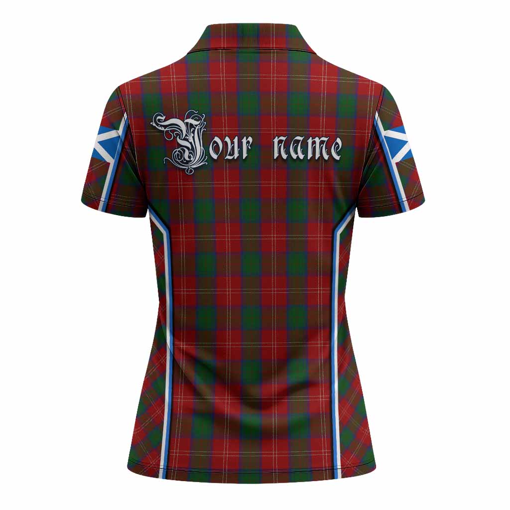 Chisholm Tartan Crest Women's Polo Shirt Scotland Coat of Arm Flag Style - Tartan Vibes Clothing