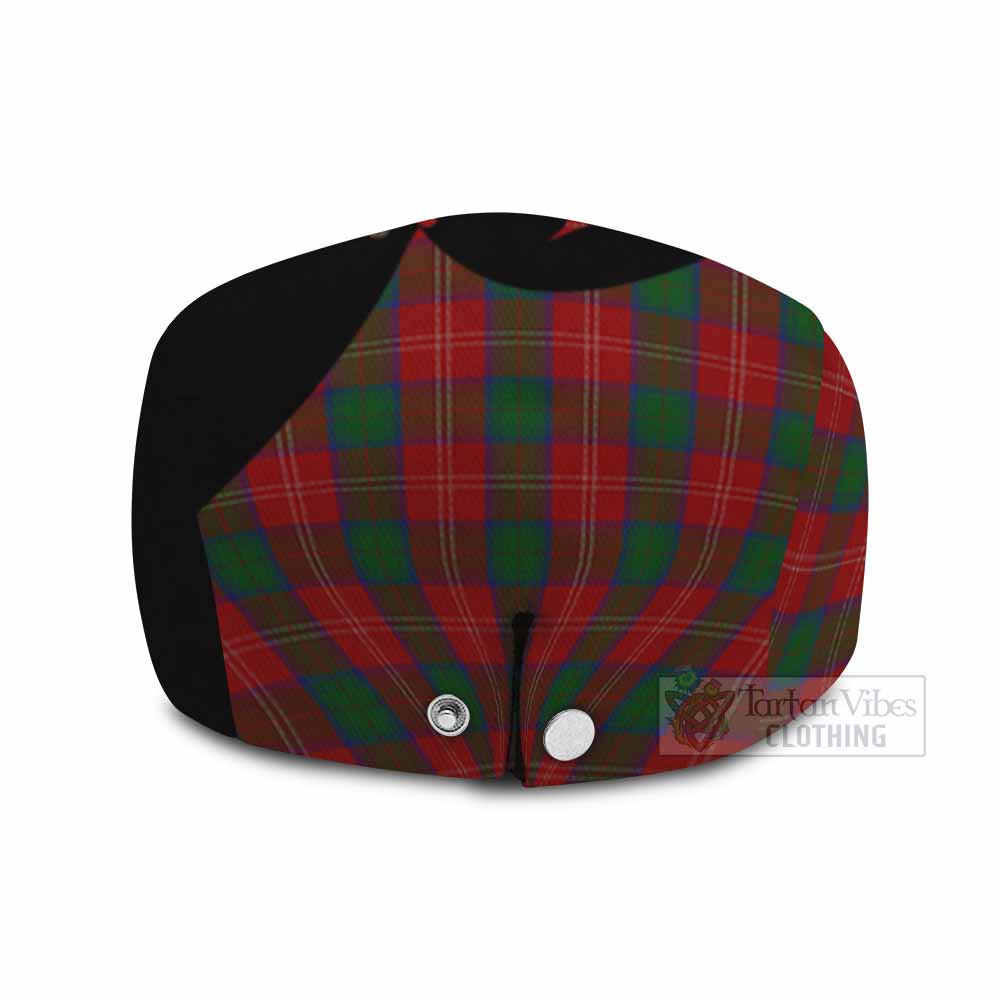 Chisholm Tartan Family Crest Flat Cap, Jeff Cap Scotland Thistle Floral