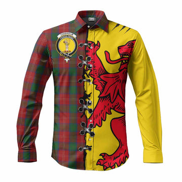 Chisholm Tartan Family Crest Long Sleeve Button Shirts Lion Rampant Honor