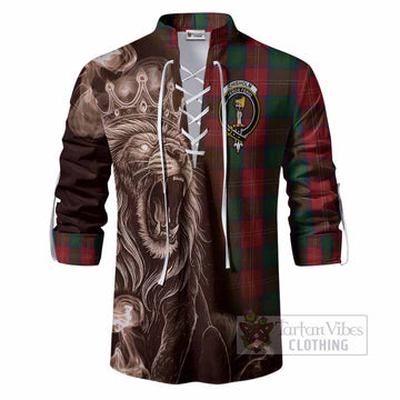 Chisholm Tartan Ghillie Shirt Roaring Lion Heritage