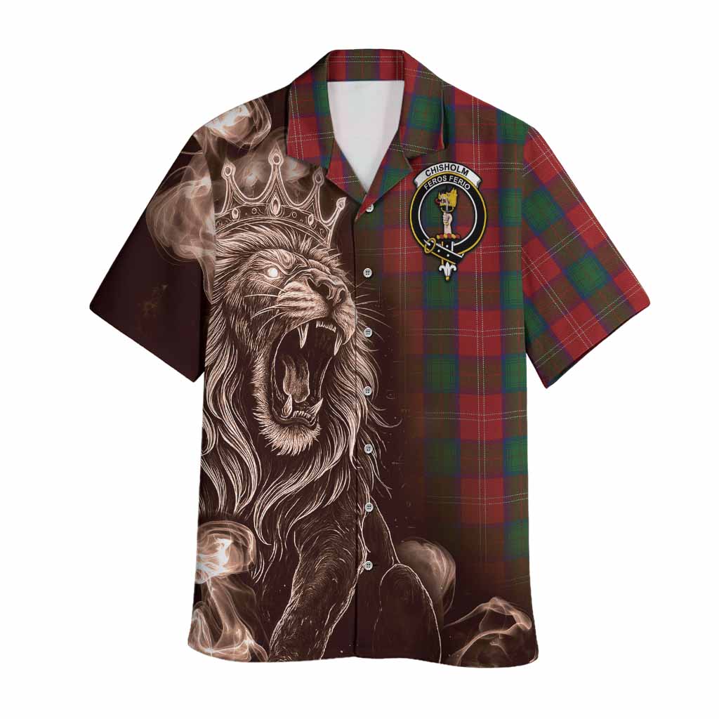 Chisholm Tartan Hawaiian Shirt Roaring Lion Heritage