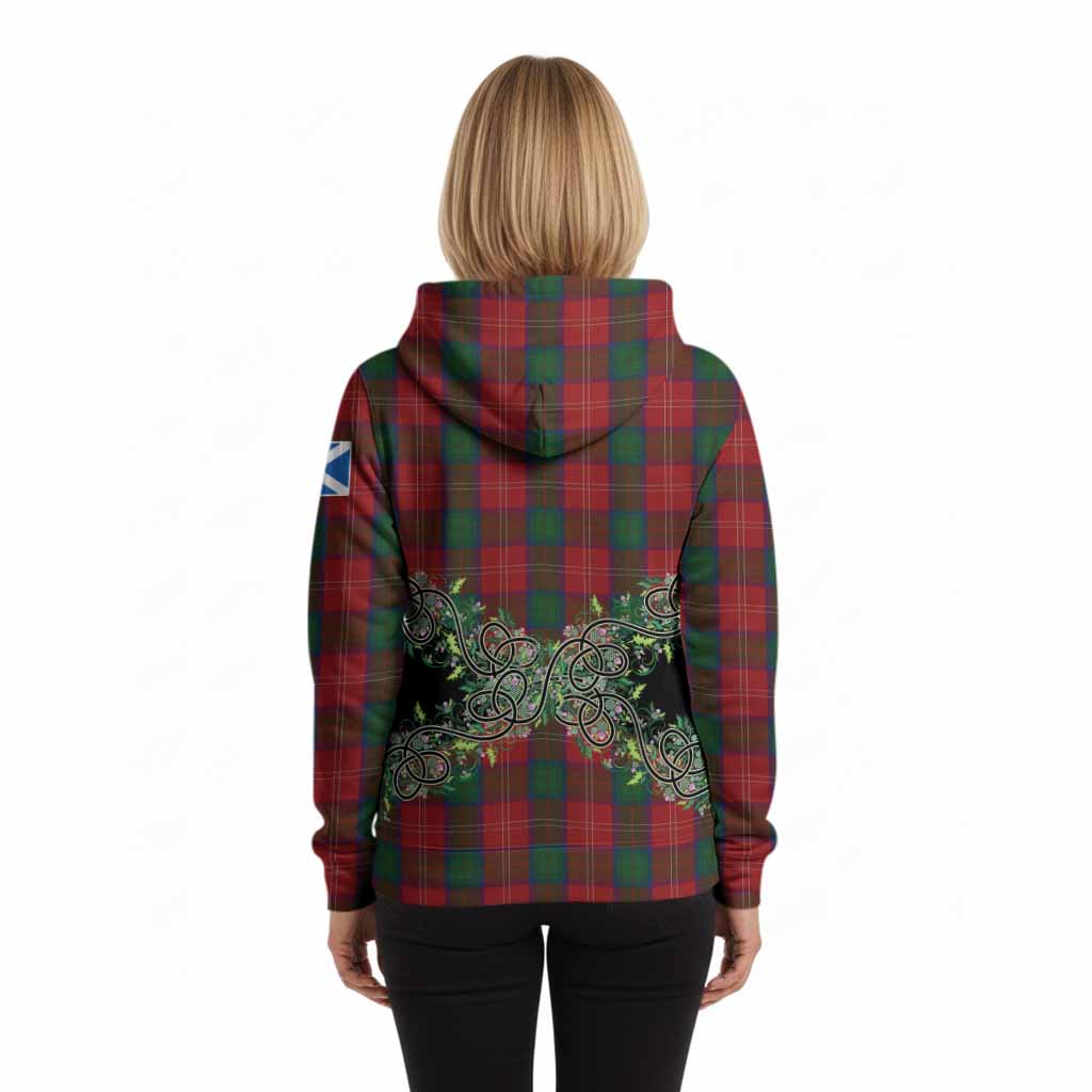 Chisholm Tartan Hoodie Thistle Scottish Spirit