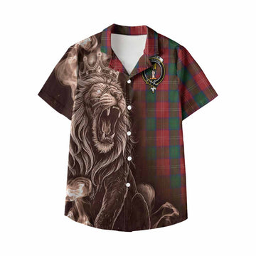 Chisholm Tartan Kid Hawaiian Shirt Roaring Lion Heritage