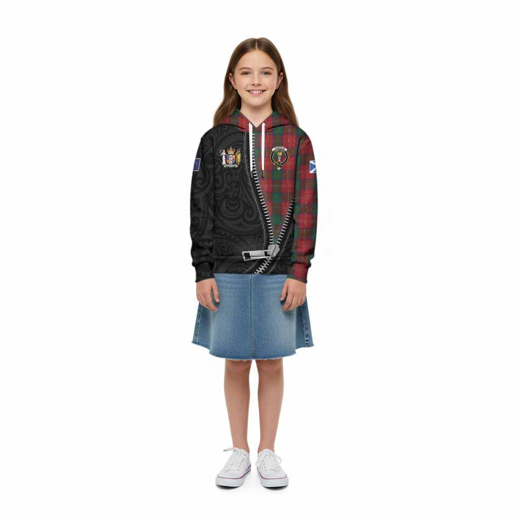 Chisholm Tartan Kid Hoodie New Zealand Pattern Unique Zipper Stylized