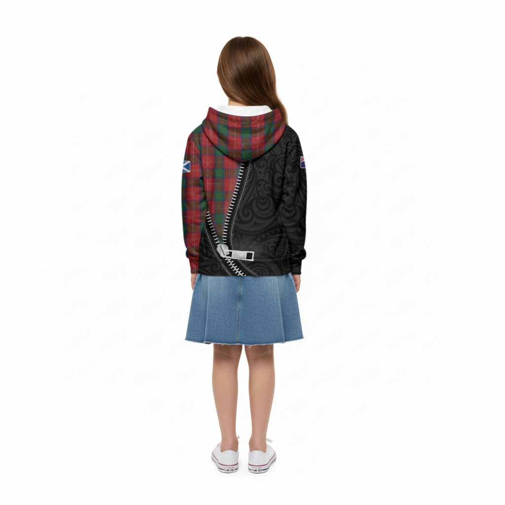 Chisholm Tartan Kid Hoodie New Zealand Pattern Unique Zipper Stylized