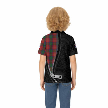 Chisholm Tartan Kid Polo Shirt New Zealand Pattern Unique Zipper Stylized
